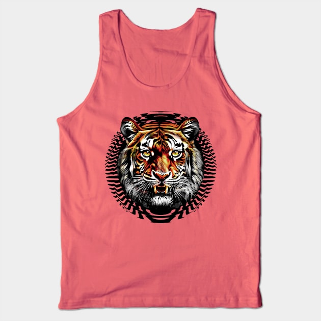 Tiger and tribal pattern Tank Top by Wonder Of Nature